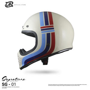 Casco Integral Retro JP Signature Motif SG 01, que combina un diseño clásico con innovaciones de seguridad modernas para cada viaje. - Product Image 3