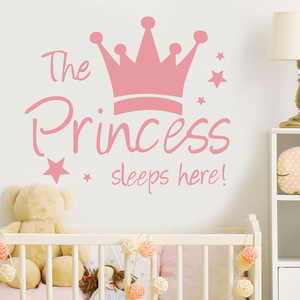 Pegatina <span class=keywords><strong>de</strong></span> <span class=keywords><strong>pared</strong></span> <span class=keywords><strong>de</strong></span> la princesa que duerme aquí, calcomanías <span class=keywords><strong>de</strong></span> <span class=keywords><strong>pared</strong></span> <span class=keywords><strong>para</strong></span> habitación <span class=keywords><strong>de</strong></span> niñas, papel <span class=keywords><strong>de</strong></span> <span class=keywords><strong>pared</strong></span> autoadhesivo <span class=keywords><strong>de</strong></span> PVC <span class=keywords><strong>para</strong></span> decoración del hogar, calcomanías artísticas - Product Image 2