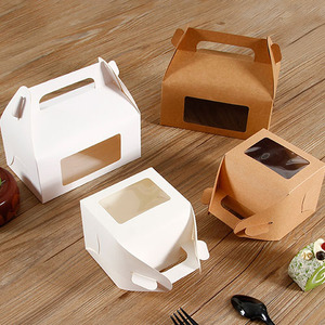 Custom Biodegradable Personalized Transparent Packaging Dessert Birthday Cake Carton with Window - Product Image 1