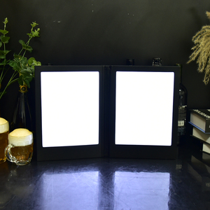 Copertina Menu Illuminata a LED per Ristoranti, Libro Menu in Pelle a Doppia Pagina con Illuminazione <span class=keywords><strong>e</strong></span> Ricarica USB per Bar, Hotel, Fast Food - Product Image 4