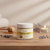 Baume Fouetté au Suif à Succès avec Acide Hyaluronique et Vitamine C – Crème Visage Anti-rides et Raffermissante pour Tous Types de Peau