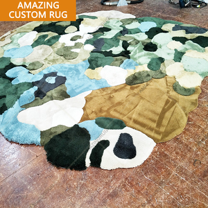 Alfombra de disco de videojuegos de diseño redondo con forma de CD personalizada alfombra hecha a mano de pila alta para sala de estar - Product Image 1