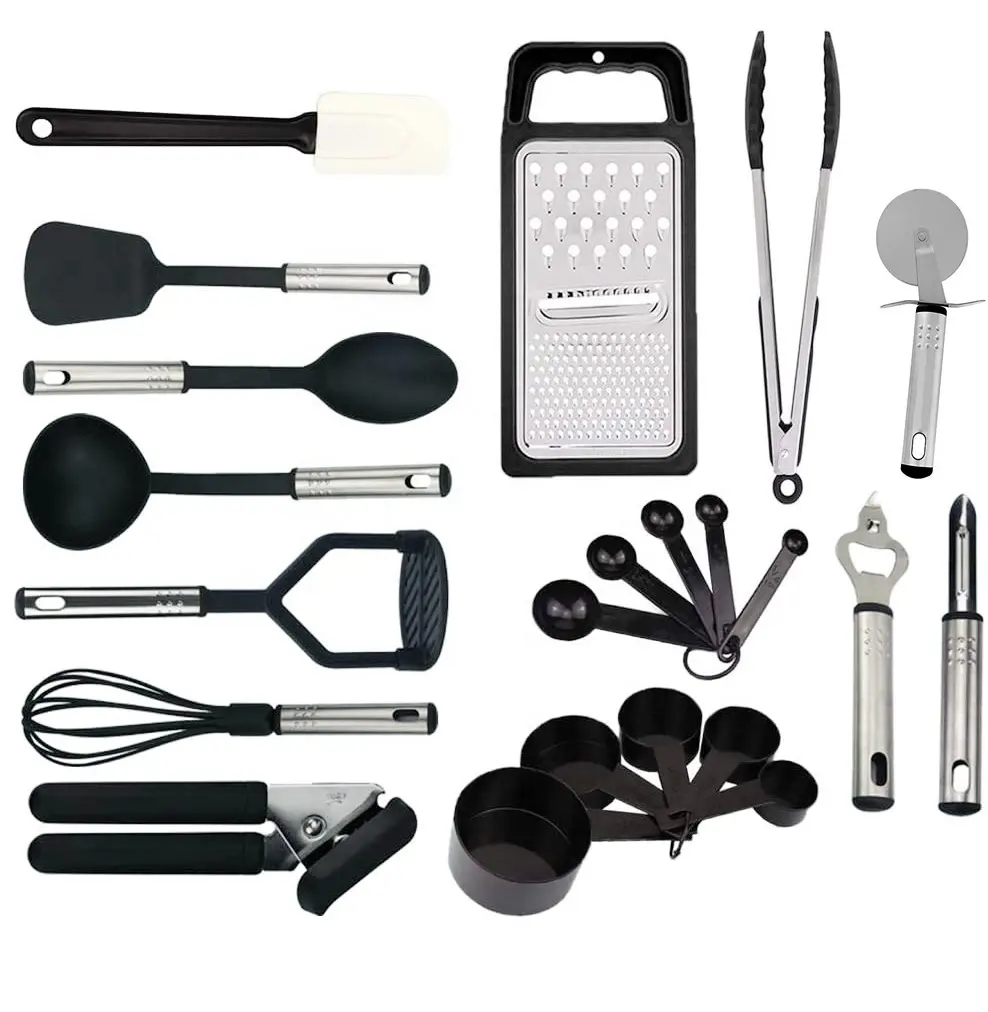 Kitchen Accessories Gadgets Tools 2020 22 Pieces Turner Spatula Set Non-stick Heat-Resistant Silicone Turner spatula