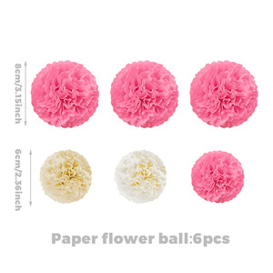 Set de Decoración para Fiesta de Bautizo Rosa, Guirnalda de Papel, Centros de Mesa, Artículos de Cumpleaños para Bebés Niñas de 0 a 24 Meses, Fácil de Armar - Product Image 5