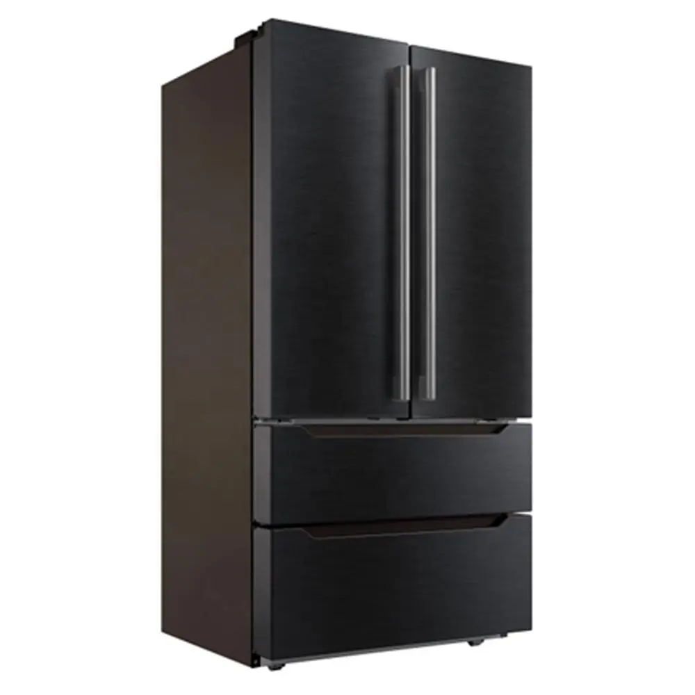 Smad For Home Stainless Steel Double Black 26.6 cuft French Door Refrigerators