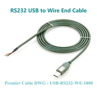 Cable Convertidor USB a RS232 con Blindaje Trenzado, Cubierta de PVC, Chipset FTDI FT232R de 5V, Cable Serial USB con Conductor de Cobre Puro