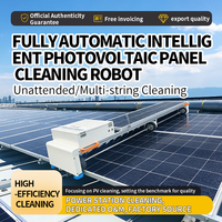 Robot de nettoyage de panneaux solaires commerciaux entièrement automatique, nettoyage à sec, certifié CE, garantie 1 an pour les systèmes solaires à grande échelle