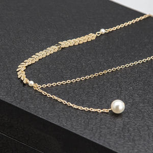 <span class=keywords><strong>Collier</strong></span> en perles dorées tendance pour femmes, vente en gros N206206 - Product Image 5