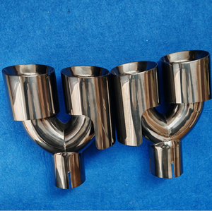 Embout d'échappement en titane noir de 3,5 pouces en forme de Y, poisson <span class=keywords><strong>volant</strong></span> avec design de protection, embout de silencieux double en acier inoxydable - Product Image 5