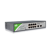 Interruptor inteligente led, fuente de alimentación conmutada, 10 puertos, 48VDC, 802.3at/802.3af, interruptor Wifi no gestionado PoE