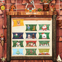 Boîte à oreiller de luxe, boîtes cadeaux écologiques pour aliments de Noël, boîtes à pralines, boîtes à biscuits, emballages cadeaux, décorations de fête