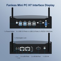 HYSTOU Mini ordinateur industriel 8 Ports USB double LAN HD I PC sans ventilateur I3-10110U I5-10310U I7-10610U Win10/11 Mini ordinateur de bureau