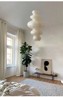 Lampe suspendue en papier de riz vintage pour la décoration de la maison, forme unique, luminaire suspendu en papier pour hôtel, salon