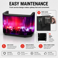 Pupitre de DJ incurvé avec écran LED, support de table, écran vidéo LED portable, écran d'affichage vidéo LED pour cabine DJ