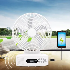 Phone Charging Rechargeable Fan, Battery Solar Powered Electric, Fan Solar Table Fan/