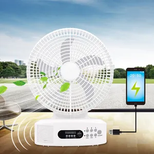 Phone Charging Rechargeable Fan Battery Solar Powered Electric Fan Solar Table Fan/