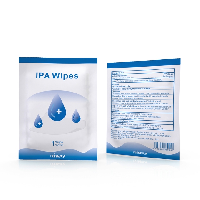 Individual Packaging Antiseptic Wipes 70% Isopropyl Alcohol  Wet Wipes Disposable Non-woven Wipes