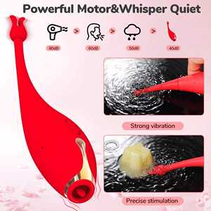 Masajeador de Clítoris con Lengua Vibradora de 10 Velocidades, Edición Roja, Recargable por USB, Impermeable IPX6, para Uso Diario, Triple Diversión - Product Image 3
