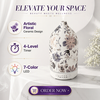 Produit tendance 2026 Diffuseur d'aromathérapie en céramique blanche 100 ml Diffuseur en céramique décoratif et résistant à la chaleur pour SPA/Bien-être