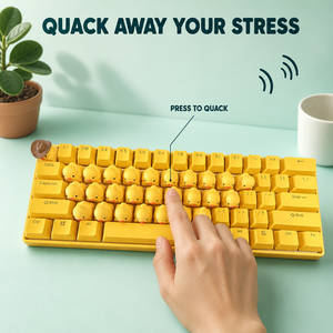 Cute Duck Theme 61 <b>Keys</b> Mechanical Keyboard 30 Replaceable Duck Keycaps Quack Sound RGB Backlit Funny Stress Relief Wholesale - Product Image 3