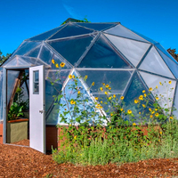 Dôme d'igloo de maison en verre de tente de glamping extérieur de 6M avec porte