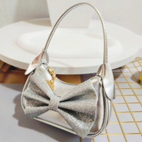 Sac à main classique pour enfants avec nœud papillon, sac à bandoulière tendance pour petite fille, sac à main à chaîne, joli sac fourre-tout pour enfants