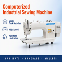 Machine à coudre industrielle à plat à une aiguille à alimentation rapide pour tissus et t-shirts, modèle 8700