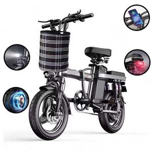 Bicicleta Eléctrica Urbana Mini de 400W en Oferta, Scooter Plegable de 14 Pulgadas para Adultos con Batería, Marco de Acero, Motor de 48v y Potencia de 750W - Product Image 3