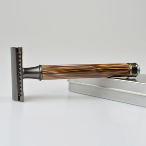 Negro Natural de bambú de <span class=keywords><strong>cero</strong></span> residuos reutilizables doble de seguridad borde afeitar cuchillas de afeitar para los hombres - Product Image 4