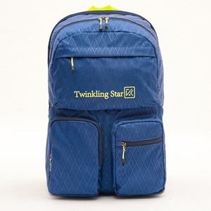 Bolso Casual Versátil para Viajes Cortos, Gran Capacidad, Azul, Mochila Ligera con Diseño de Rombos, Multifuncional y Moderna - Product Image 3