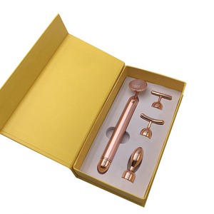 Ensemble de rouleaux vibrants en pierre de jade 4 en 1 avec 4 têtes interchangeables, bâton de massage pour lifting du visage, rouleau 3D et Gua Sha - Product Image 2