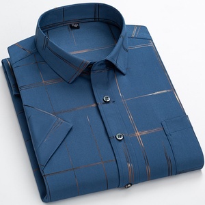 Camicie da <span class=keywords><strong>Uomo</strong></span> Casual Formali a Maniche Corte, Traspiranti, Antipiega, ad Asciugatura Rapida, Ideali per Lavoro e Business - Product Image 5