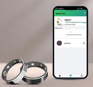 PENSVOX カスタムフィットネス睡眠トラッカー目覚まし時計スマートリングステンレス鋼合金アプリ制御音声録音振動ジェスチャー - Product Image 4