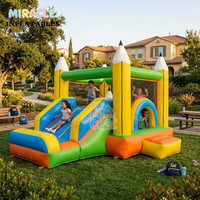Château gonflable commercial à thème crayon, avec toboggan et zone de saut, prix d'usine, à vendre