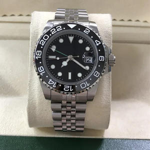 Reloj de Lujo para Hombre, Mecánico Automático <span class=keywords><strong>GMT</strong></span>, con Correa de Acero Inoxidable y Aleación de Moda, Cierre de Mariposa, Cristal de Zafiro - Product Image 2