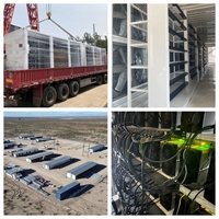 Solution d'hébergement pour rig de minage de crypto-monnaies Bitcoin ACT 20FT avec refroidissement par air, 189 emplacements, 30ph