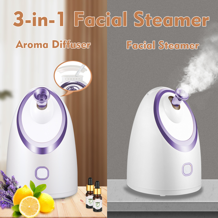 Hot Mist 150ML Electric Facial Steamer with Unique Aroma Portable Hot Mist ...