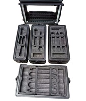 Flight case PE pour microphone, boîtier d'aviation 260/390 mm, rack portable pour équipement de communication