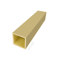 Offre Spéciale 50*50mm WPC décor tube carré panneau de séparation murale en plastique bois Composite MDF tube