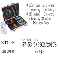 Ensemble de coloriage pour enfants de 84 pièces, boîte de couleur créative et amusante avec des marqueurs