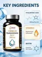 Prix avantageux OEM – Gélules d'acide hyaluronique, biotine, collagène, vitamine C – Compléments naturels pour l'hydratation de la peau