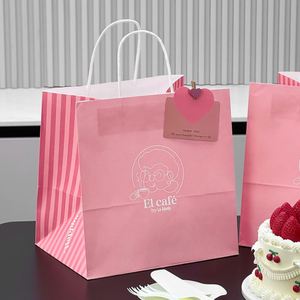 Bolsa de Papel Kraft Biodegradable y Ecológica para Pastelería, Postres, Galletas, Pasteles, Donuts y Waffles, con Logotipo Impreso Personalizado al por Mayor - Product Image 6