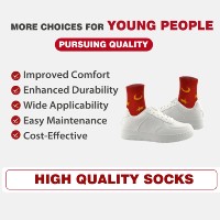 Chaussettes unisexes en coton avec logo personnalisé imprimé lune et étoile, mignonnes, originales, décontractées, pour l'hiver, cadeau quotidien pour femmes, enfants et jeunes.