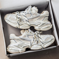 Nouvelles baskets décontractées pour hommes en maille avec semelle épaisse, chaussures de papa tendance, respirantes, antidérapantes, confortables et durables pour l'automne