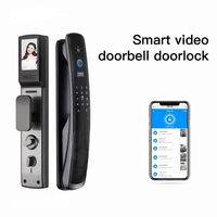 Échantillon de verrouillage par empreinte digitale, écran tactile, verrouillage par code d'alarme, dernier cylindre, serrures intelligentes avec caméra, livraison directe