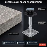 Plancher surélevé en ciment inorganique GRC 500x500mm 2950N flexible, MOQ compétitif, ignifuge, pour bureau, par Senmai