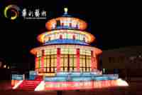 Riesige Beleuchtung Chinesische Antike Gebäude-Seidenlaterne für Immersive Weihnachts-, Oster- und Erntedank-Erlebnisse