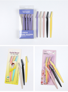 Set di Rasoi per Sopracciglia in Acciaio Inossidabile Biodegradabile, Confezione Personalizzata del Produttore Originale, 3 Pezzi - Product Image 4