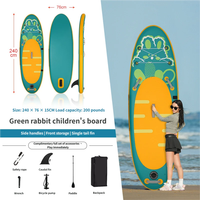 Planche de surf gonflable multifonctionnelle pour enfants, thème de dessin animé, matériau PVC, écologique, portable, gonflage facile, planche à pagaie à haute charge