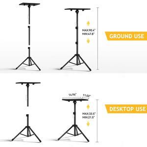 MG <strong>Tall</strong> Projector Tripod <strong>Stand</strong> Foldable Laptop Tripod <strong>Stand</strong> Height Adjustable Portable Outdoor for 13in to 32in Black <strong>TV</strong> <strong>Stand</strong> - Product Image 2